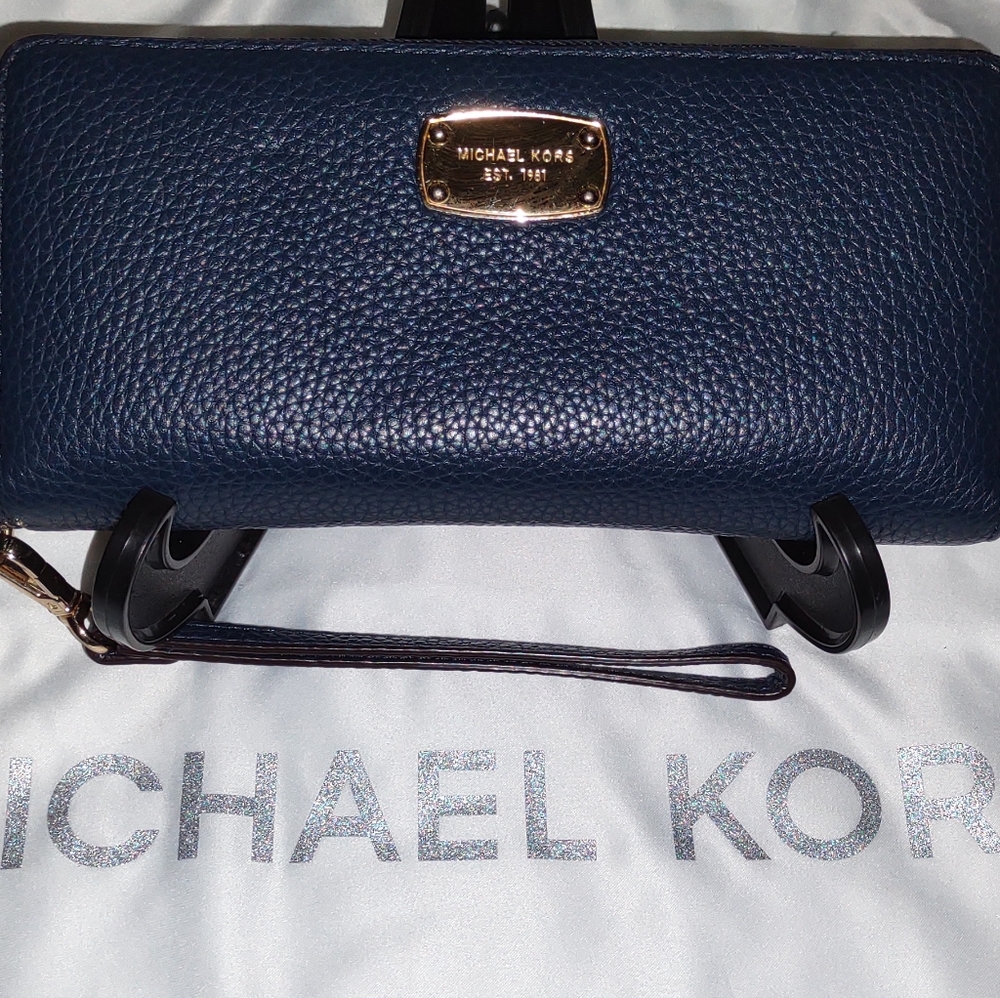 Blue Michael Kors Wallet